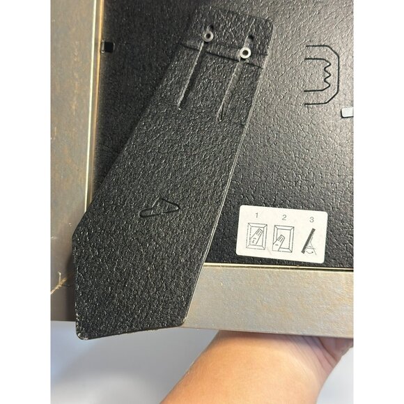 Pressed Flower Art Frame 7x6 | Red Dahlia on Handmade Paper Silver Frame - Picture 7 of 7